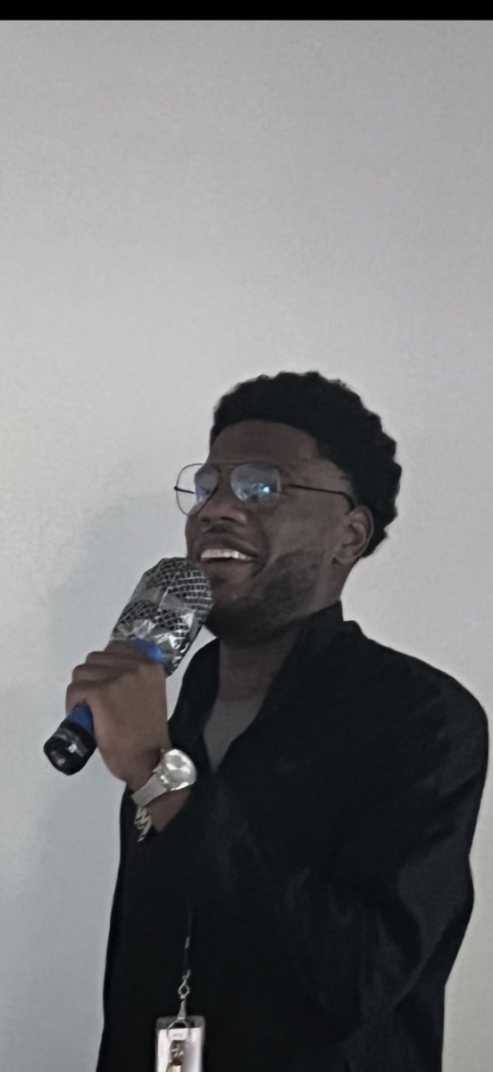 Fradley Joseph speaking at a security event